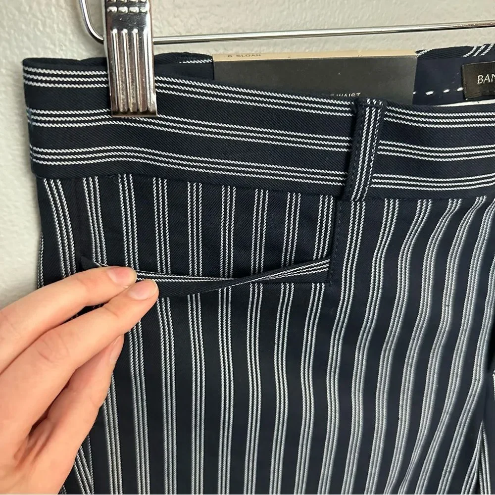 Banana Republic Sloan Skinny-Fit Stripe Pants NWT Size 6 Office Sophisticated